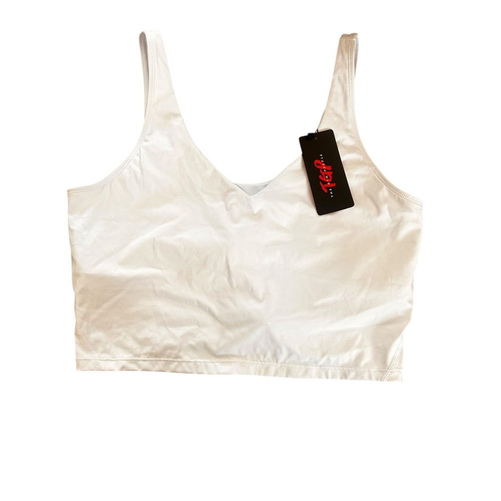 Elegant White Sports Bra - Picture 3 of 4
